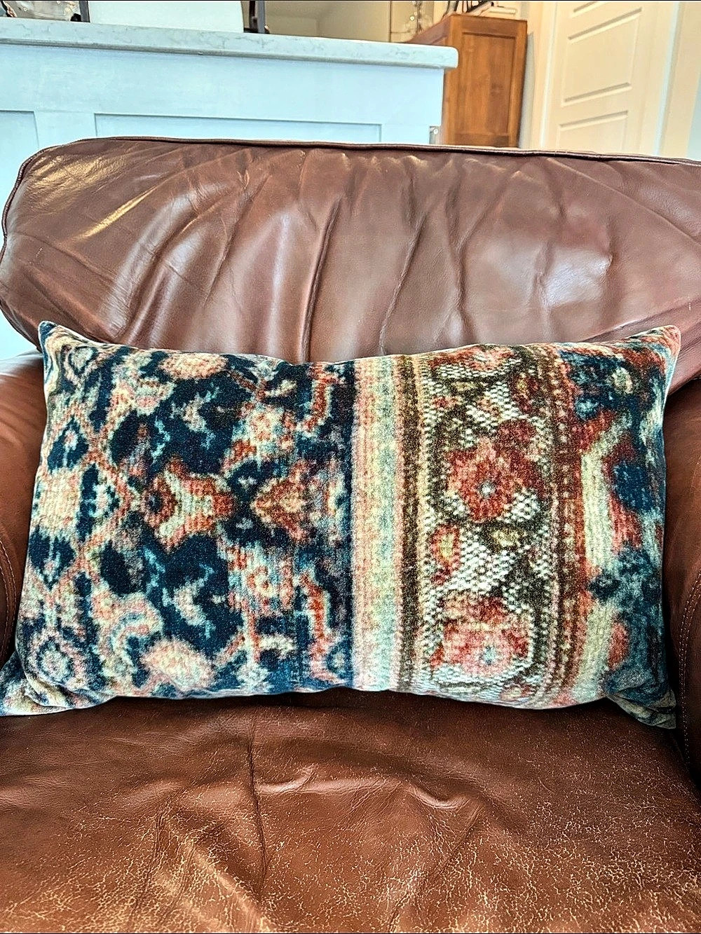 Set of 2: Pottery Barn Soft Velour Damask Printed Lumbar Pillow Covers